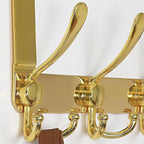 Dseap Over The Door Hook Hanger - Fits 1 3/8" to 1 3/4" Standard Doors | 5 Tri Hooks Heavy Duty Towel/Coat Rack | Door Organi