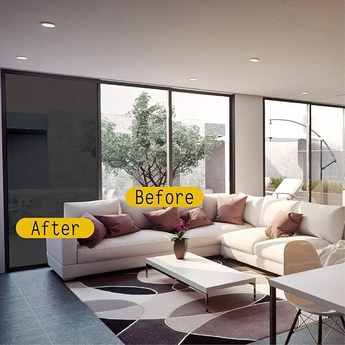 G Greenfilm Static Cling Film 20% Window Tint for Residential and Car Use - DIY Non-Adhesive, Removable Window Tint for Enhanced Privacy, UV Protection, Glare Reduction, and Heat Blocking (24" x 82")