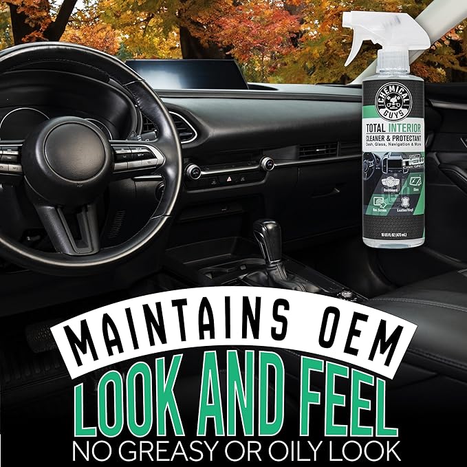 Chemical Guys Total Interior Cleaner and Protectant, New Car Smell, (Safe for Cars, Trucks, SUVs, Jeeps, RVs & More) Extra La