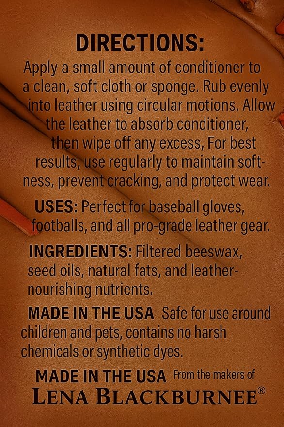 Glove & Football Conditioner – 8oz Pro Grade Leather Conditioner – Step 2 in The Official Football Prep System – Made in USA