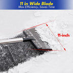 Ice Scraper for Driveway 65in Garden Flat Shovel Ice Chopper Heavy Duty Multi Weeding Shovel with 11in Spring Steel Blade Floor Scraper for Ice, Snow, Weed，Dirty, Moss, Driveway, Lawn Edging