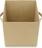 Casafield Set of 6 Collapsible Fabric Cube Storage Bins, Sandy Beige - 11" Foldable Cloth Baskets for Shelves, Cubby Organize
