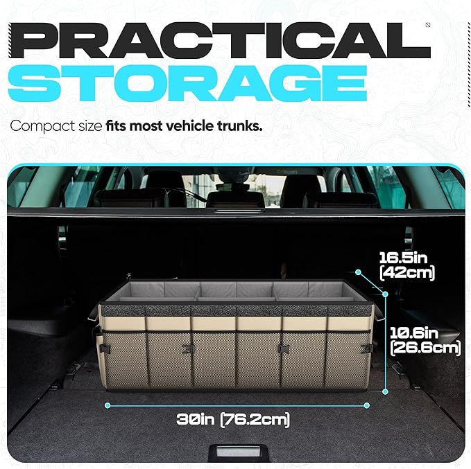 FORTEM Trunk Organizer For SUV Car Trunk Organizer, Foldable Storage, Car Accessories for Women Men, Collapsible Bag, Perfect C