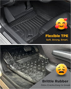 2024 2023 for Toyota Camry 8th Floor Mats, 2022 2021 2020 2019 2018 FWD, TPE All Weather Waterproof Anti-Slip Front & Rear 2nd Seat & Cargo Liner Trunk Mat(Not Fit for Hybrid or AWD), Car Accessories