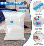 8 Jumbo Vacuum Storage Bags, Space Saver Bags, Vacuum Seal Bags with Hand Pump for Comforters, Blankets, Bedding, Pillows and