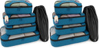 Shacke Premium 10 Packing Cubes Set - Lightweight Mesh Travel Luggage Organizers with Laundry Bag, 5-Piece Suitcase Storage S
