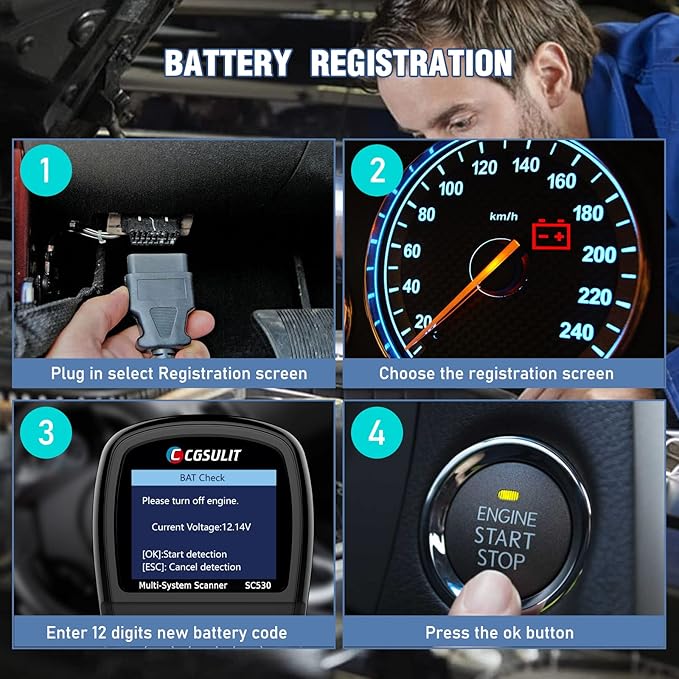 OBD2 Scanner Code Reader for Chevy/GMC Full System Diagnostic Scan Tool, Transfer Case ABS SRS EPB CKP Oil Reset 30+ Special