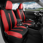 Motor Trend Red Cloth Car Seat Covers for Front Seats – Premium Automotive Bucket Seat Covers, Made for Vehicles with Removab