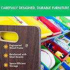 Humble Crew Supersized Toy Storage Organizer with 16 Removable Bins, Walnut/Primary – Large Toy Storage for Toddlers Ideal fo