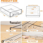Yieach 12 Pack Clear Stackable Storage Drawers,2.2'' Acrylic Drawer Organizers for Countertop,Office Supply Organizer and Mak