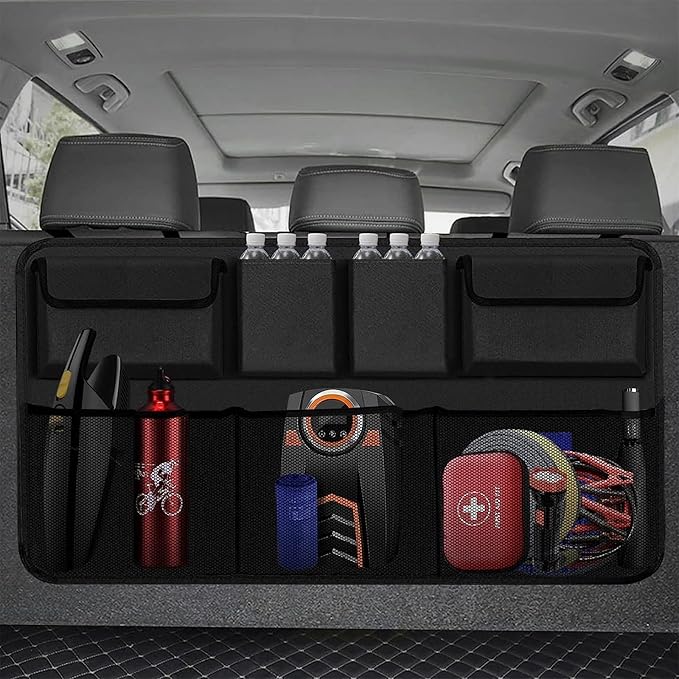 Car Trunk Organizer and Storage, Backseat Hanging Organizer for SUV, Truck, MPV,Van Collapsible Cargo Storage Bag with 7 Pocket
