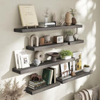 Marsmiles Floating Shelves for Wall - 36 Inch Grey Wood Floating Shelves Set of 2-36 Inch Wide x 7.7 Inch Deep x 1.6 Inch Thi