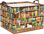 Clastyle Cat Book Shelf Basket for Reading Room Collapsible Toy Gift Kid Storage Basket Baby Clothes Organizer Nursery Bin