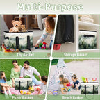 Reusable Grocery Bags Heavy Duty Shopping Bags Foldable Large Tote Bags with Long Handles & Hard Bottom