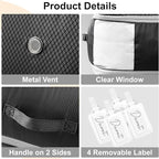 Comforter Storage Bag - Large Capacity Blanket Storage Bags 3-Layer Ultra Space Saving Self Compression Organizer, Washable C