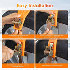 Qoosea Universal Snow Chains 6Pcs Heavy-Duty Wide-Track Tire Chains for SUV & Car Thickened Wear-Resistant TPU Anti-Slip Chai