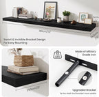 Fun Memories 72 Inch Fireplace Mantel Shelf, 12 Inch Deep Shelves for Display & Wall Storage, Rustic Wood Wall Shelf, Extra L