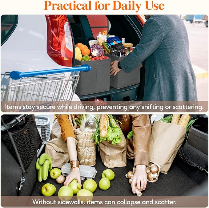 Lifewit Reusable Grocery Bags, Heavy Duty Foldable Shopping Bags with Reinforced Handles, Extra Large Utility Tote Stay Open, Sturdy Standing Carry Box for Kitchen, Car Trunk, 24L Mixed Color, 6 Packs
