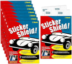 STICKER SHIELD - Windshield Sticker Applicator for Easy Application, Removal and Re-Application from Car to Car - 4 inch x 6 