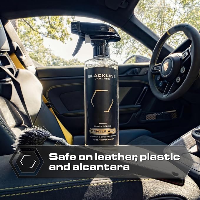Blackline Car Care - Gentle APC - Streak free total Interior Cleaner and Protectant, Safe for Cars, Motorcycles & More. Leath