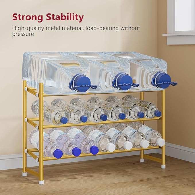 Tajsoon Expandable Shoe Rack for Closet 3 Tier, 28“-41“Adjustable & Stackable Shoe Shelf Storage, Metal Shoe Rack Organizer f