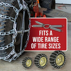 The ROP Shop Set of 2 Tire Chain Tensioners Universal for ATV/UTV, Lawn & Garden Tractors, Snow Blowers. Fits 13x5x6 to 29x12