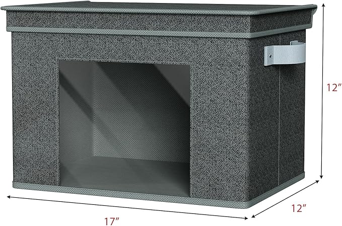 Univivi Foldable Fabric Storage Boxes Large Storage Bins with Lids [4-Pack] Collapsible Storage Cubes Organizer Containers Or