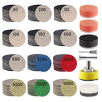 188 PCS 1 Inch Sanding Discs, GOH DODD Hook and Loop 60 to 10000 Grit Wet Dry Sandpaper Micro Sand Paper with 1/8" 1/4" Shank, Backing Pad, Polishing Pads, Foam Pads for Auto Metal Glass Resin Wood