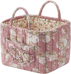 Boho Fabric Storage Basket, Large Capacity Laundry Basket, 12.2'' x 10.23'' x 10.23'' Collapsible Laundry Hamper with Easy Ca