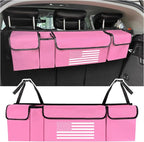 Turcee Car Trunk Organizer,Large Capacity Car Storage Organizer with US Flag Design,Hanging Foldable Car Organizers and Storag