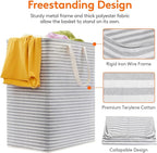 Lifewit 3 Pack Laundry Basket 100L Each, Collapsible Clothes Hamper with Reinforced Handles, Freestanding Waterproof Design f
