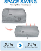 BAGSMART Compression Packing Cubes for Travel, 6 Set Packing Cubes for Carry on Suitcases, Compression Travel Cubes & Suitcas