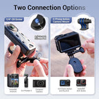 JJC Magnetic Mount Stand with 1/4"-20 Screw for DJI Osmo360 Action 5 Pro 4 3 for Insta360 X5 X4 X3 Ace, Pocket 3 OSMO360, Foldable Steering Holder Bracket Base, Strong Magnets, Angle Adjustable