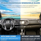 FIILINES Dash Cover for Toyota Tacoma 2016-2023 Accessories Dashboard Mat Dash Cover for Tacoma Accessories Sunshade Nonslip 