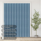 Jilron Accordian Door Curtain, 100% Blackout Folding Magnetic Doorway Curtains,Linen Style Closet Doors,for Room Divider,Priv