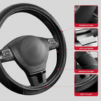 Rubbermaid Steering Wheel Cover – Universal Fit 14.5"–15" Steering Wheel Cover, Anti-Slip Grip, Breathable Leather, All-Seaso