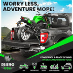 Rhino USA Retractable Ratchet Straps (4-Pack) - 1 Inch x 10 Feet (1,209lb Break Strength) - Auto Self Retracting Tie Down Straps for Truck, Cargo Trailer, Motorcycle, ATV, UTV - Black