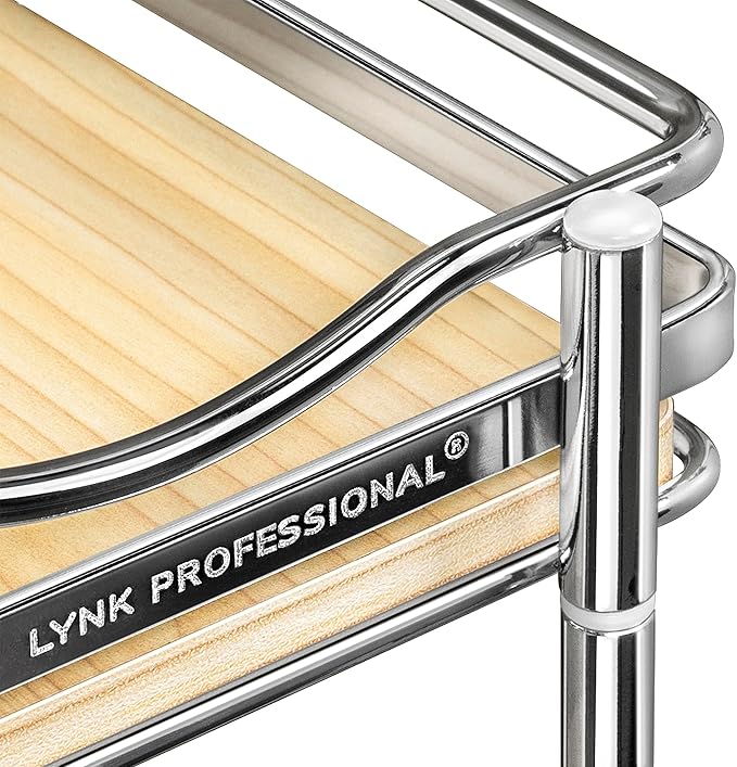 LYNK PROFESSIONAL® Élite™ Pull Out Spice Rack Organizer for Inside Kitchen Cabinets - 6" x 21" - Slide Out Drawer – Wood/Chro