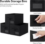 GRANNY SAYS Shelf Storage Bins, Fabric Storage Baskets for Closet and Clothes, Collapsible Storage Boxes with Handles, Decora