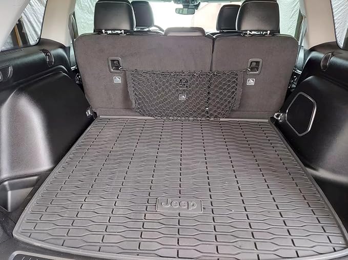 Trunk Rear Seats Organizer Cargo Net for Jeep Grand Cherokee L WL 2021-2025 - Envelope Style Cargo Net for SUV - Premium