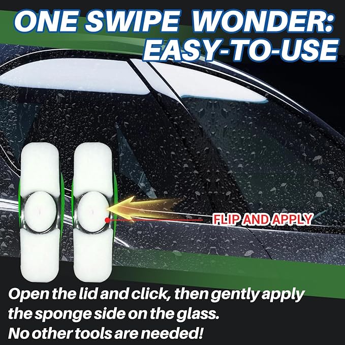 Car Water Repellent & Anti-Fog for Windshield – Quick & Easy Defogging Interior/Exterior Glass Cleaning Bundle, Long-Lasting 