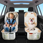 SMART ELF Car Seat Protector, 2Pack Seat Protector Protect Child Seats with Thickest Padding and Non-Slip Backing Mesh Pocket