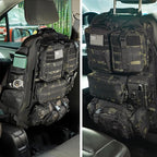 Tactical Car Seat Back Organizer,Tactical Molle Seat Back Organizer with 6 Detachable Molle Pouch,Universal Fits for Car Truck Jeep Vehicle
