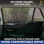 EcoNour Car Window Screens for Camping (Pack of 2) | 100% Protection from Bugs, UV and Mosquito Net | Breathable Mesh Baby Window Covers for Privacy Blackout (Medium 38"x20") | Car Window Accessories