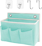 Wall Hanging Organizer Bag/Hanging Baskets with Large Mesh Compartment & 3 Pockets，Over the Door Organizer Space Saving Stora