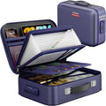 Fireproof Document Box, Hard Case Fireproof Box with Lock, Portable Hard-Shell Fireproof Water Resistant Document Safe for Im
