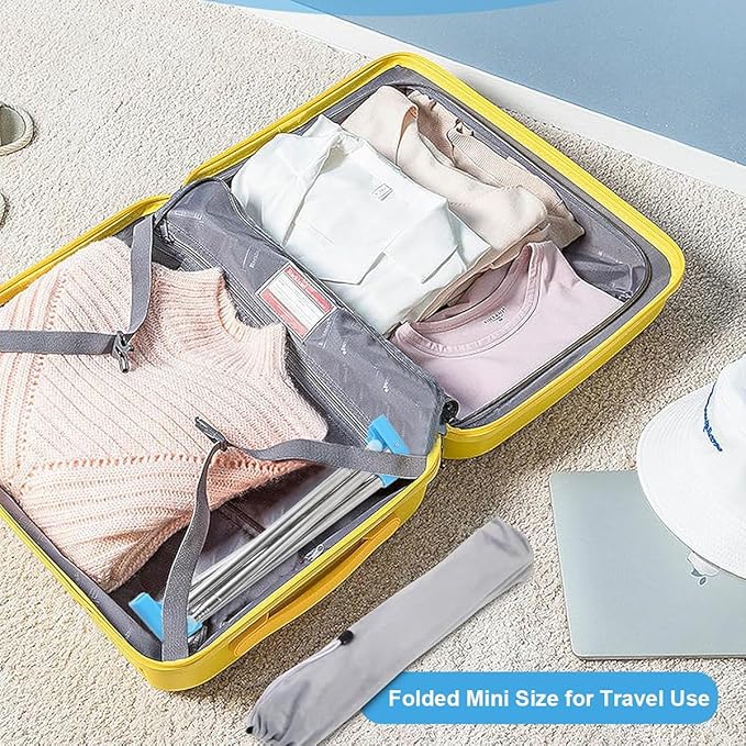 Portable Garment Rack, Folding Clothes Rack, Collapsible Clothing Rack for Dance, Travel, Camping, Laundry, Indoor, Outdoor, 