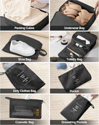 Packing Cubes 10 PCS, Mesh Breathable Luggage Organizers Bags, Packing Organizers, Durable Travel Essentials Bags Set, Travel