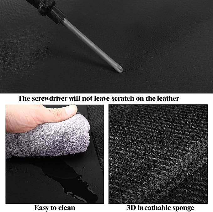 Seat Covers, Car Seat Covers Front Seats, Leather 3D Foam Back Support Car Seat Cover, Air Mesh Automotive Seat Covers, Airba