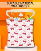 Car Trash Can, Durable Hanging Car Trash Garbage Bag, Cute Automotive Garbage Cans Organizer, Cute Pink Strawberry Bow